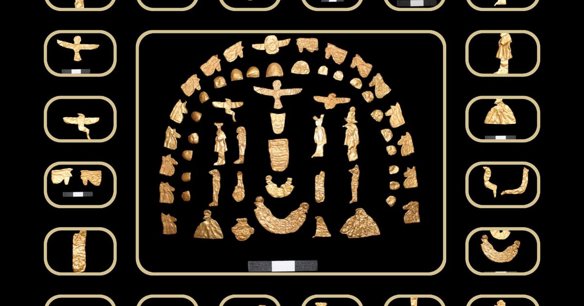 Trove of ancient gold pieces, jewelry and coins from Egypt's last dynasty discovered in dozens of tombs